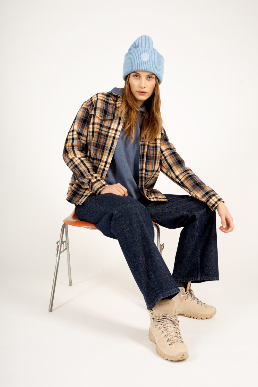 Plaid Long-Sleeve Collar Button Down Flannel Shirt