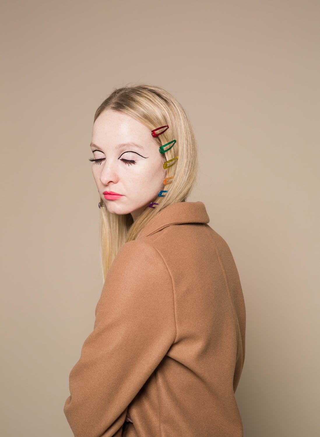 Blend Camel Notch Lapel Mid-Long Coat