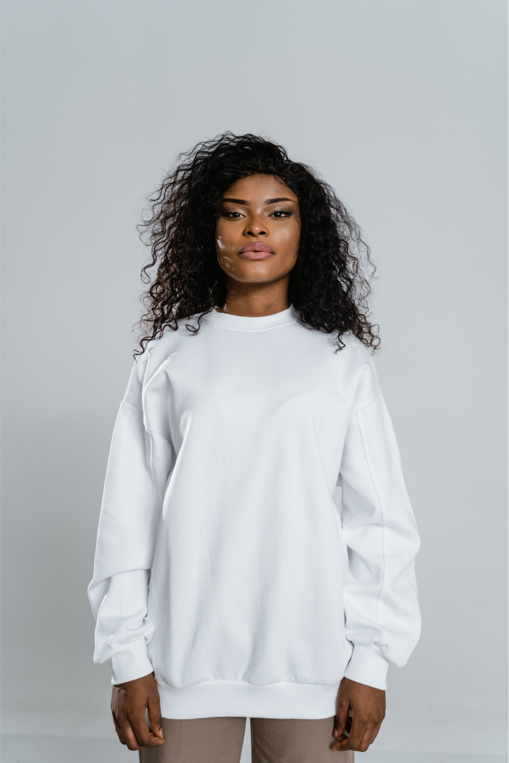 White Soft Touch Long-sleeve Sweater