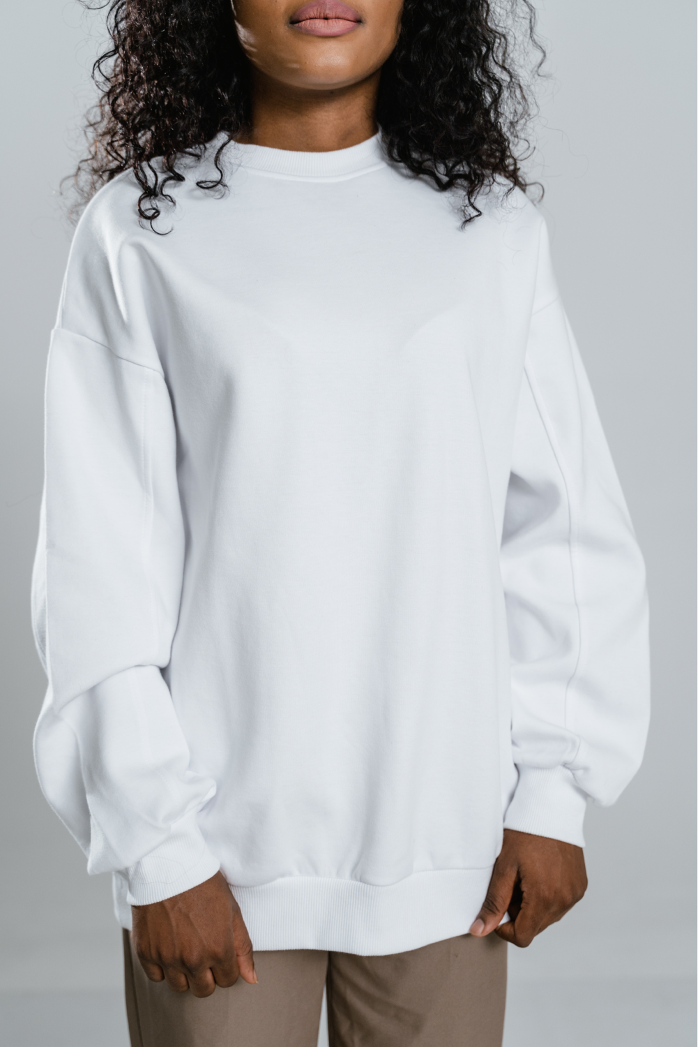 White Soft Touch Long-sleeve Sweater