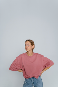 Pink Tech Stretch Short-Sleeve Crewneck T-Shirt