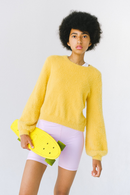 Yellow Soft Long Sleeve Knit Pullover