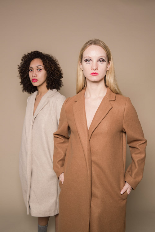 Blend Camel Notch Lapel Mid-Long Coat